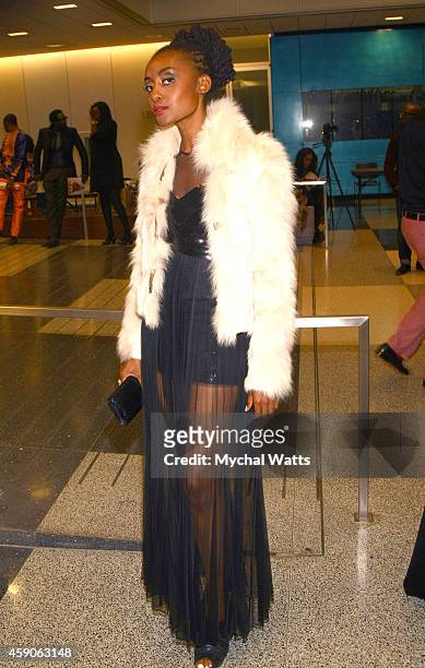 Model Esosa E attend the 2014 African Diaspora Awardsat Gerald W. Lynch Theatre on November 15, 2014 in New York City.