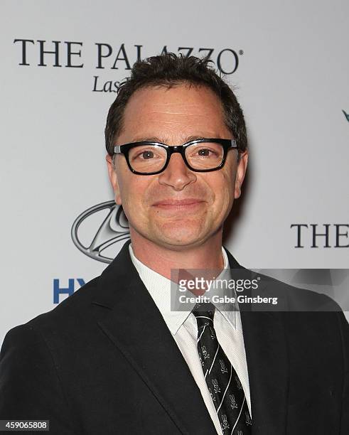 Actor Joshua Malina arrives at Live Your Passion Celebrity Benefit at The Venetian Las Vegas on November 15, 2014 in Las Vegas, Nevada.