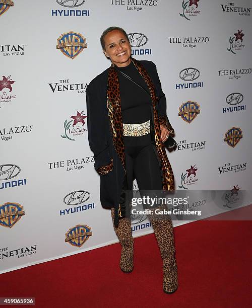 Actress Shari Belafonte arrives at Live Your Passion Celebrity Benefit at The Venetian Las Vegas on November 15, 2014 in Las Vegas, Nevada.