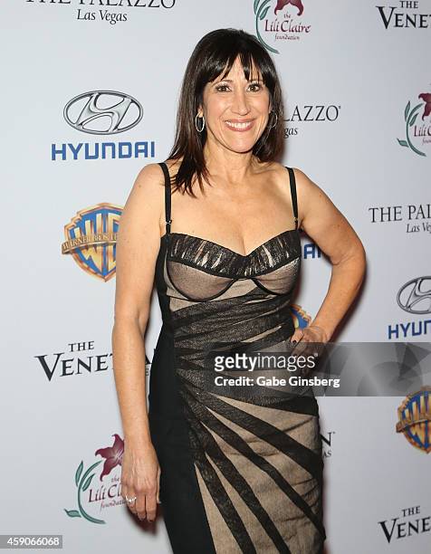 Founder of Lili Claire Foundation Leslie Litt-Resnick arrives at Live Your Passion Celebrity Benefit at The Venetian Las Vegas on November 15, 2014...