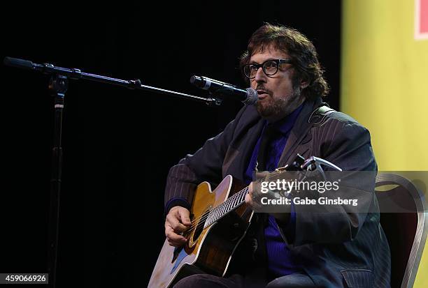 Singer/songwriter Stephen Bishop performs on stage during Live Your Passion Celebrity Benefit at The Venetian Las Vegas on November 15, 2014 in Las...