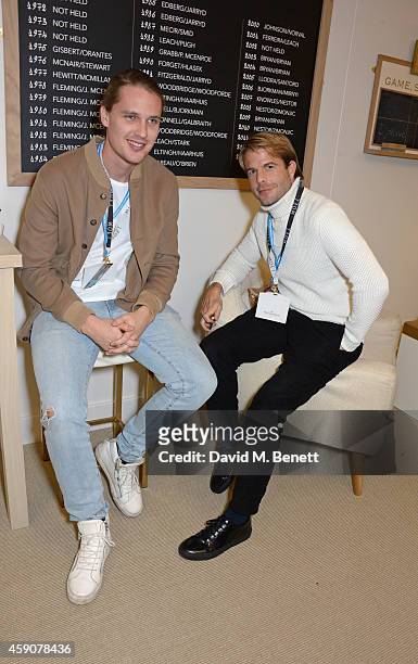 Chris Bauer and Nick House toast with Moet & Chandon, the champagne of celebration and tennis, to the winner of the 2014 Barclays ATP World Tour...