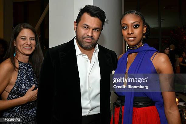 Katherine Ross, a fashion brand consultant, from left, designer Juan Carlos Obando and actress Condola Rashad attend the Council of Fashion Designers...