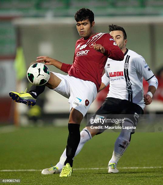 Adriano Louzada of Reggina during the Serie B match between AC Cesena and Reggina Calcio at Dino Manuzzi Stadium on December 21, 2013 in Cesena,...