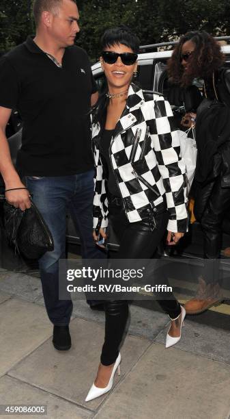 Rihanna arrives at her hotel on September 11, 2013 in London, United Kingdom.