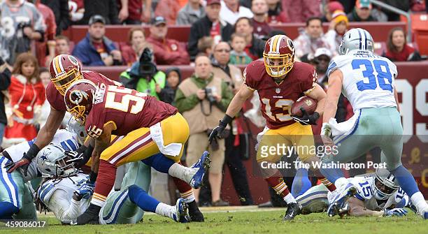 Washington Redskins wide receiver Nick Williams returns a punt early in the first quarter during the game between the Washington Redskins and the...