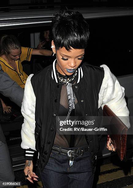 Rihanna at Nozomi restaurant on September 11, 2013 in London, United Kingdom.