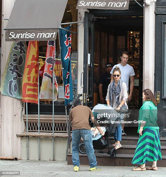 Jessica Alba with her daughter Haven in Soho. On September 11, 2013 in New York City.