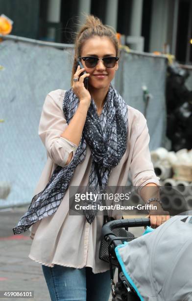 Jessica Alba with her daughter Haven in Soho. On September 11, 2013 in New York City.