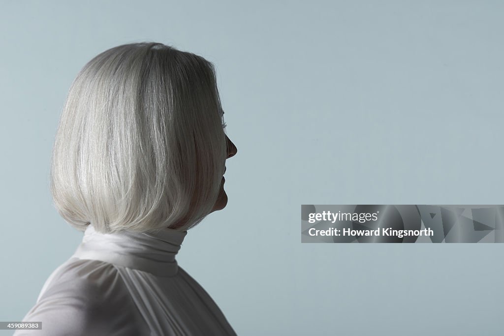 Profile of mature woman