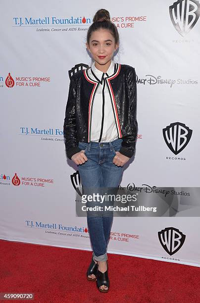 Actress Rowan Blanchard attends the T.J. Martell Foundation's 6th Annual Family Day LA event at CBS Studios - Radford on November 16, 2014 in Studio...