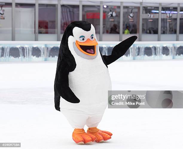 General View of atmosphere at the "Penguins Of Madagascar" New York Premiere at Winter Village at Bryant Park Ice Rink on November 16, 2014 in New...