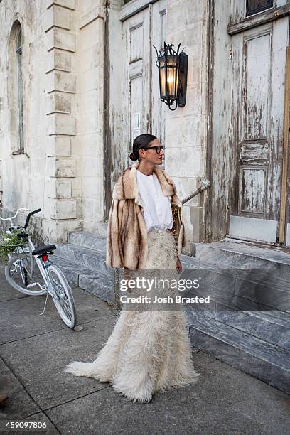 Jenna Lyons outside of the wedding ceremony of musician Solange Knowles and music video director Alan Ferguson at the Marigny Opera House on November...
