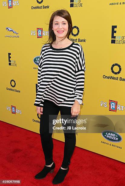 Marla Sokoloff attends P.S. ARTS presents Express Yourself 2014 with sponsors OneWest Bank and Jaguar Land Rover at Barker Hangar on November 16,...