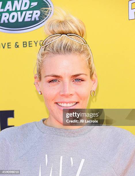 Busy Philipps attends P.S. ARTS presents Express Yourself 2014 with sponsors OneWest Bank and Jaguar Land Rover at Barker Hangar on November 16, 2014...