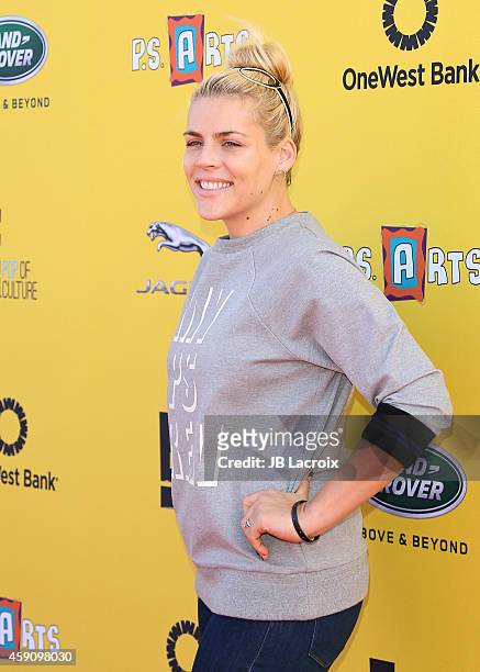 Busy Philipps attends P.S. ARTS presents Express Yourself 2014 with sponsors OneWest Bank and Jaguar Land Rover at Barker Hangar on November 16, 2014...