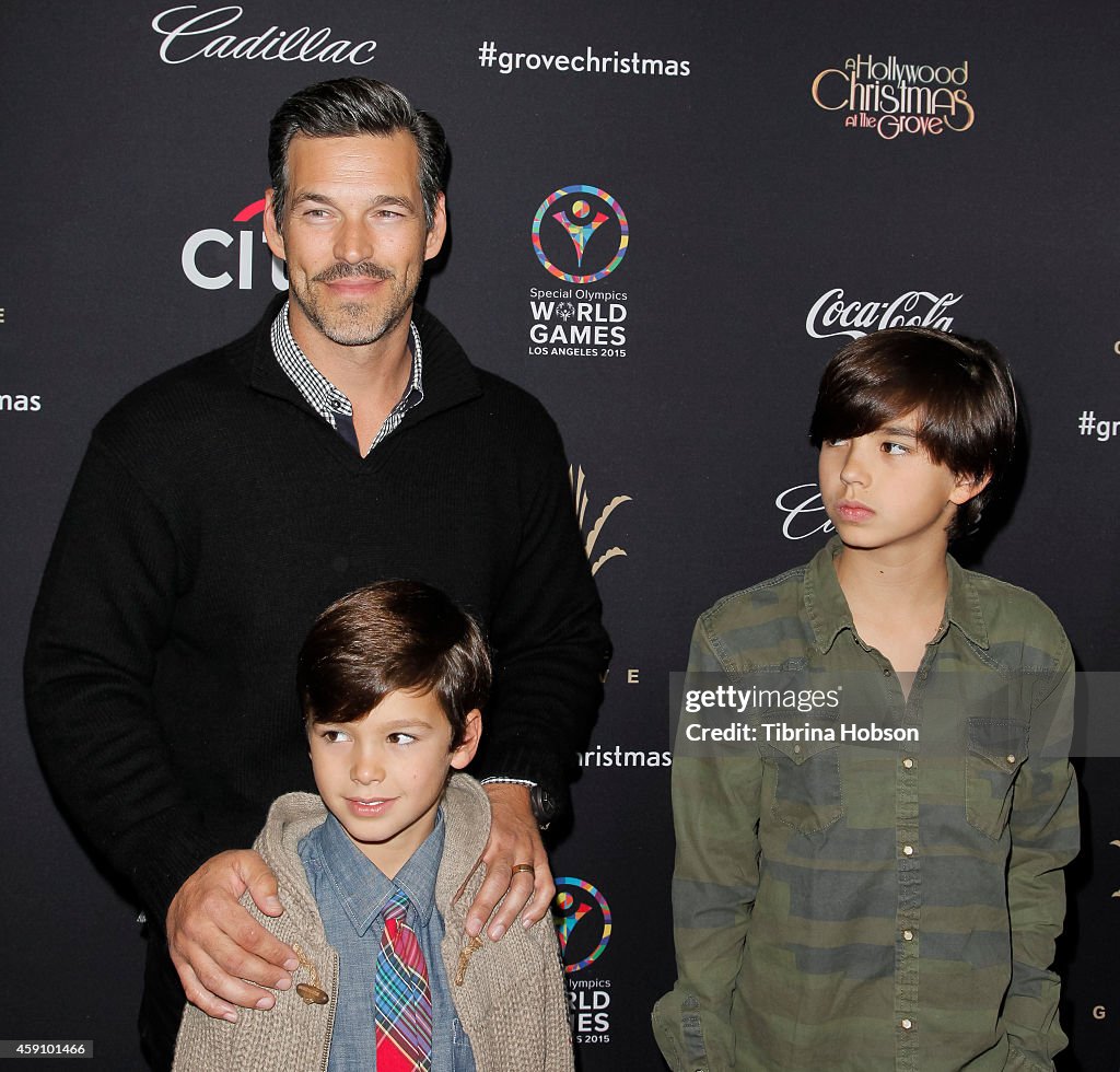 Eddie Cibrian, Mason Edward Cibrian and Jake Austin Cibrian attend