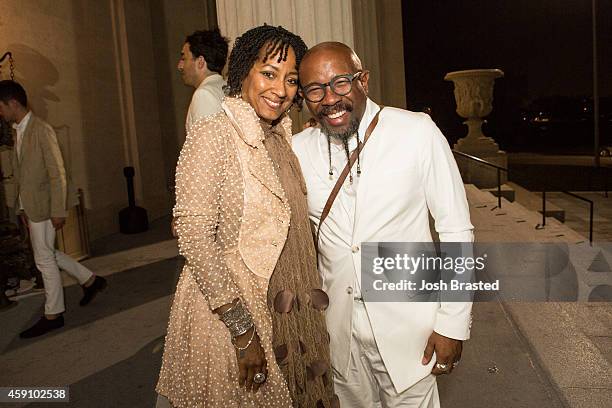 Pastor Juanita Rasmus and Pastor Rudy Rasmus pose for a photo at the wedding after party for Musician Solange Knowles and her new husband, music...