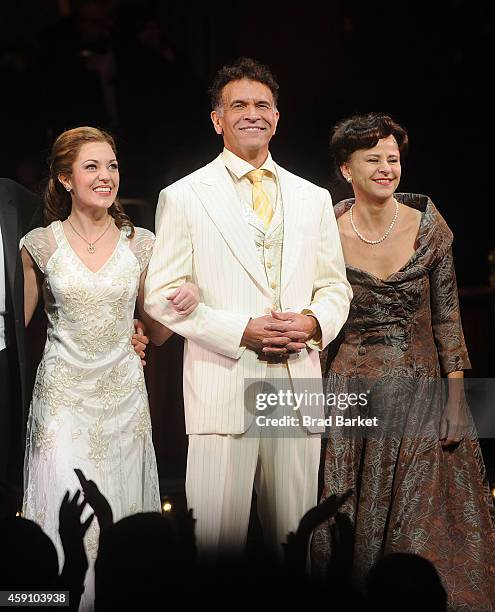 Laura Osnes, Brian Stokes Mitchell and Tracey Ullman attend "The Band Wagon" Closing Night Party at New York City Center on November 16, 2014 in New...