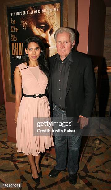Actors Fagun Thakrar and Martin Sheen attend Revolver Entertainment Presents "Bhopal: A Prayer For Rain" Los Angeles opening weekend screening at...