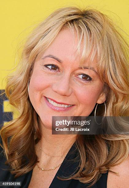 Megyn Price attends P.S. ARTS presents Express Yourself 2014 with sponsors OneWest Bank and Jaguar Land Rover at Barker Hangar on November 16, 2014...