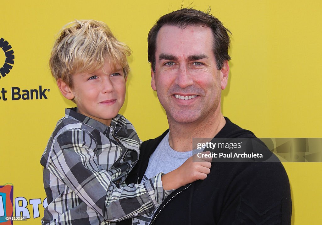 Ricky And George Riffe Actress Rob Riggle and his Son George Riggle attend the P.S. ARTS ...