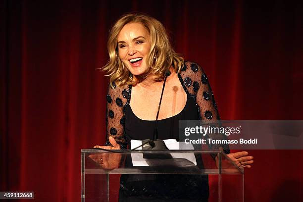 Actress Jessica Lange onstage at the Santa Barbara International Film Festival's 9th annual Kirk Douglas Award for excellence in film honoring...