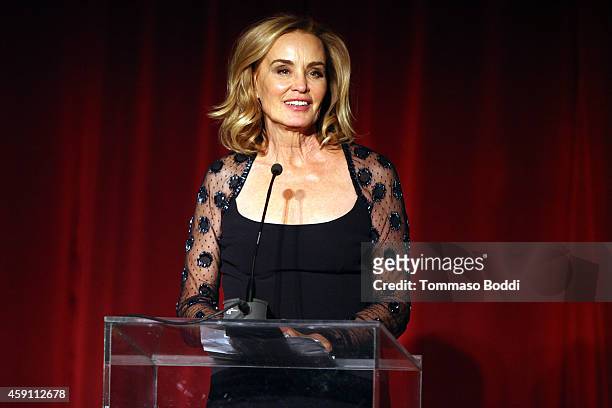 Actress Jessica Lange onstage at the Santa Barbara International Film Festival's 9th annual Kirk Douglas Award for excellence in film honoring...