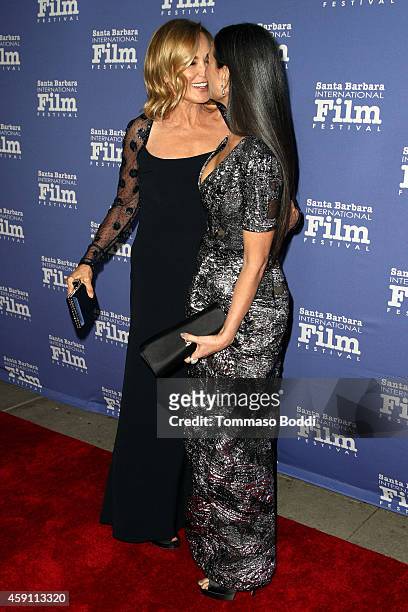 Actress Jessica Lange and Demi Moore attend the Santa Barbara International Film Festival's 9th annual Kirk Douglas Award for excellence in film...