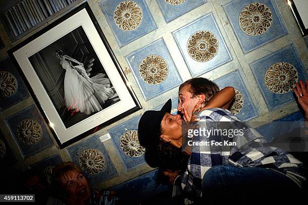 Cathy Guetta and David Guetta attend a fashion week Party at Les Bains Douches in the 1990s in Paris, France.