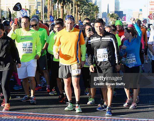 Mario Lopez rocked the #StripatNight in the Zappos.com Rock n Roll 1/2 of the 1/2 in Las Vegas on Sunday, November 16th benefitting the Crohns &...