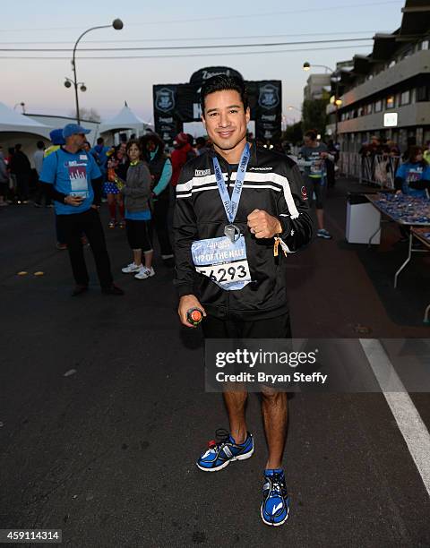 Mario Lopez rocked the #StripatNight in the Zappos.com Rock n Roll 1/2 of the 1/2 in Las Vegas on Sunday, benefitting the Crohns & Colitis Foundation...