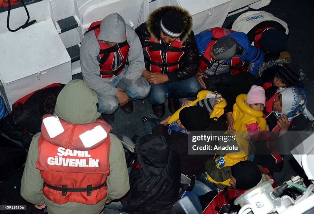 Operation to Illegal immigrants on Aegean Sea by Turkish coast guards