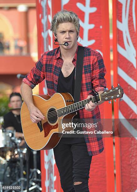 Niall Horan of One Direction appears on NBC's Today Show to release their new album "Four" at Universal City Walk At Universal Orlando on November...