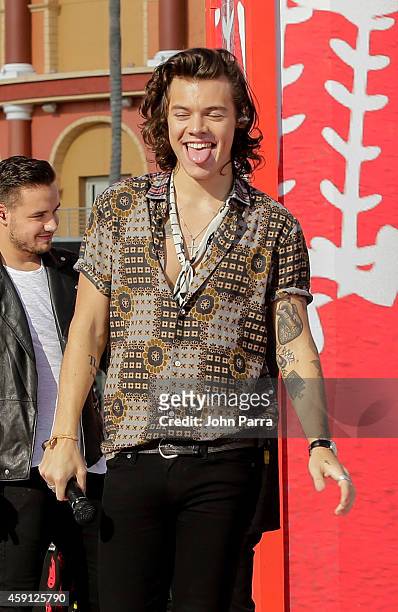Harry Styles of One Direction appears on NBC's Today Show to release their new album "Four" at Universal City Walk At Universal Orlando on November...
