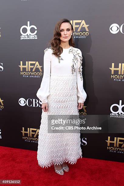 Keira Knightley on the Red Carpet at the HOLLYWOOD FILM AWARDS, hosted by Queen Latifah, live from the Hollywood Palladium Friday, Nov. 14, 2014 on...