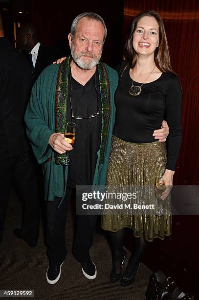 Terry Gilliam and Amy Gilliam attend the Liberatum Cultural Honour for Francis Ford Coppola at The Bulgari Hotel on November 17, 2014 in London,...