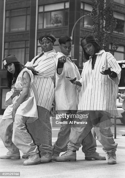 Group Xscape poses for a portrait in circa 1993 in New York City, New York.