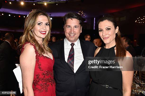 Actress Carly Steel, CBS Executive Brad Bessey and actress Thea Andrews at the Hollywood Palladium on November 14, 2014 in Hollywood, California.