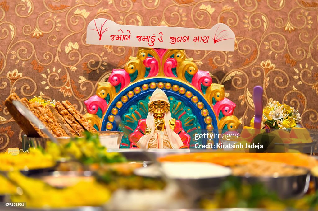 Hindu Idol Being Offered Food