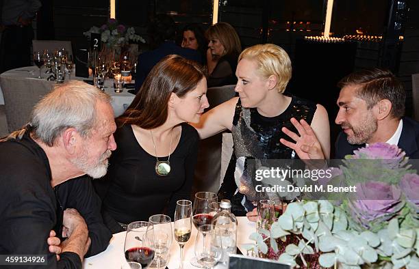 Terry Gilliam, Amy Gilliam, Gwendoline Christie and David Waddington attend the Liberatum Cultural Honour for Francis Ford Coppola at The Bulgari...