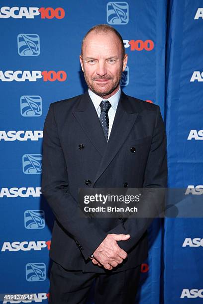 Sting attends the ASCAP Centennial Awards at Waldorf Astoria Hotel on November 17, 2014 in New York City.