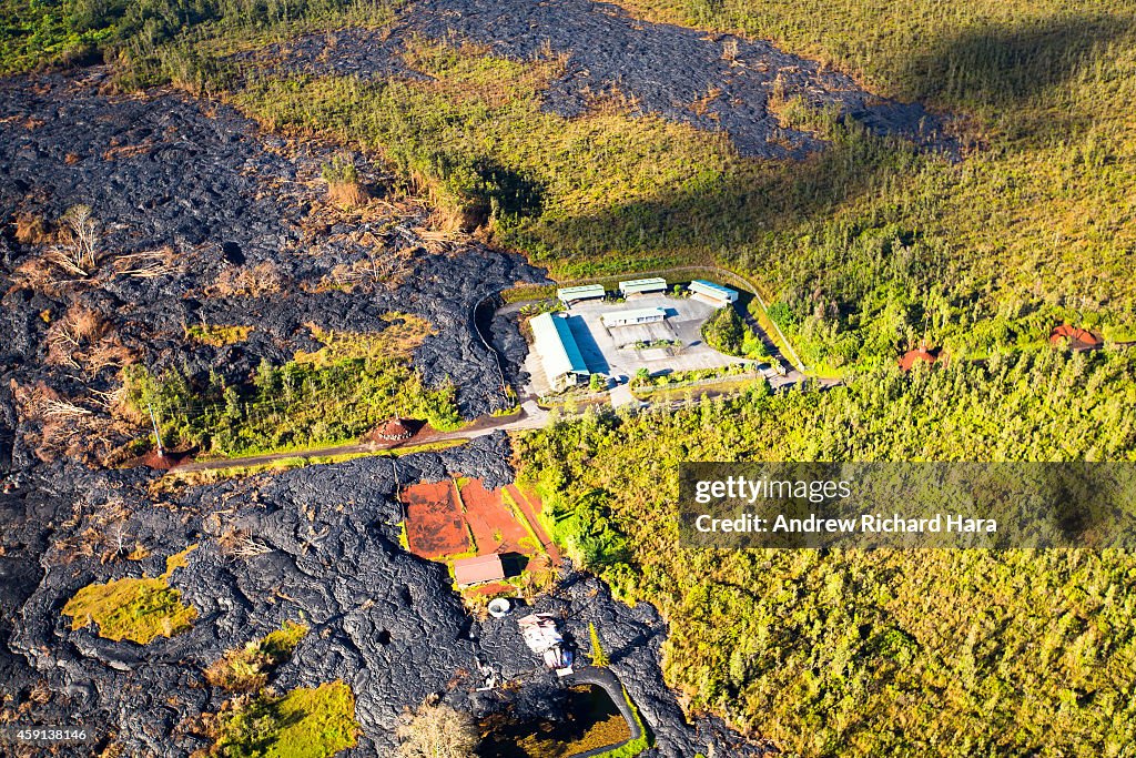 Homes In Pahoa, Hawaii Threatened By Lava Flow From Kilauea Volcano