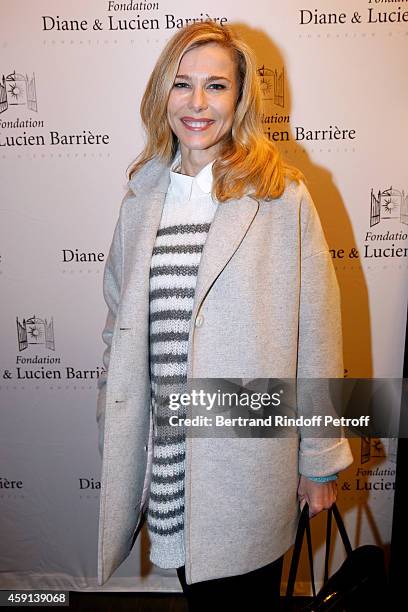 Actress Pascale Arbillot attends 'Les Heritiers' receives Cinema Award 2014 of Foundation Diane & Lucien Barriere during the premiere of the movie at...