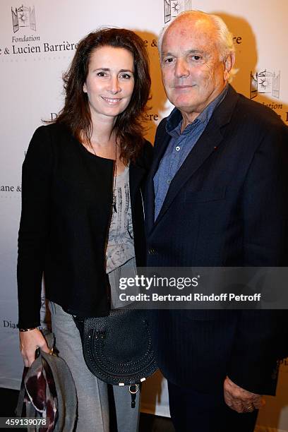 Christian Bimes and his wife Caroline attend 'Les Heritiers' receives Cinema Award 2014 of Foundation Diane & Lucien Barriere during the premiere of...