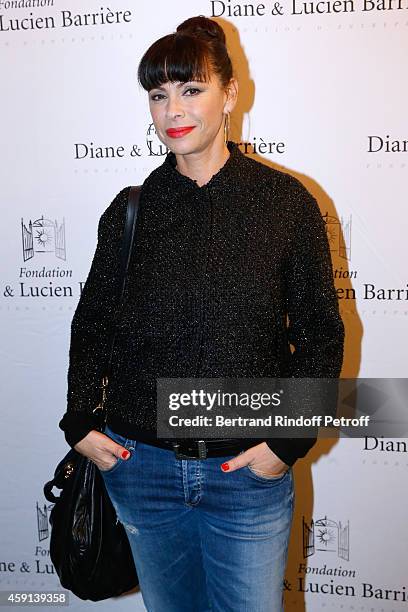 Actress Mathilda May attends 'Les Heritiers' receives Cinema Award 2014 of Foundation Diane & Lucien Barriere during the premiere of the movie at...