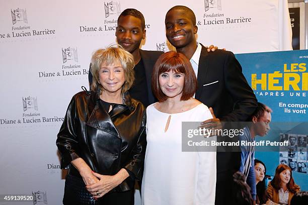 President of the Jury, Director Daniele Thompson, actors Stephane Bak, Ariane Ascaride and Ahmed Drame attend 'Les Heritiers' receives Cinema Award...