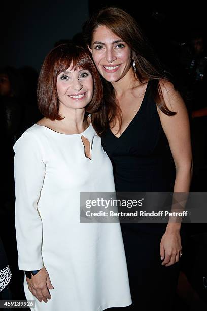 Actresses Ariane Ascaride and Caterina Murino attend 'Les Heritiers' receives Cinema Award 2014 of Foundation Diane & Lucien Barriere during the...