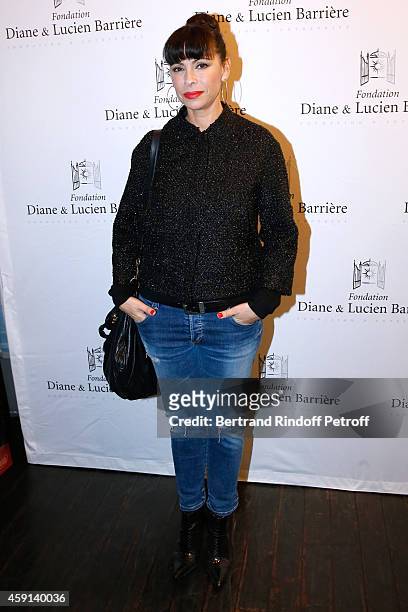 Actress Mathilda May attends 'Les Heritiers' receives Cinema Award 2014 of Foundation Diane & Lucien Barriere during the premiere of the movie at...