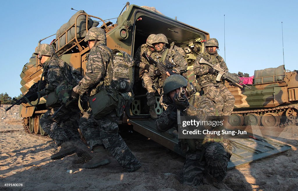 South Korea and U.S. Marines Hold Joint Landing Operation In Pohang